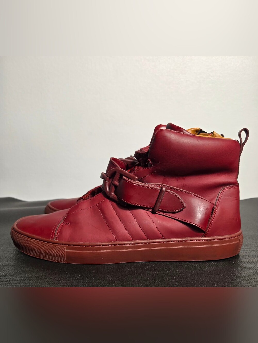 Bally Heilwing Rubberized Leather High Top Sneaker Men Size 11